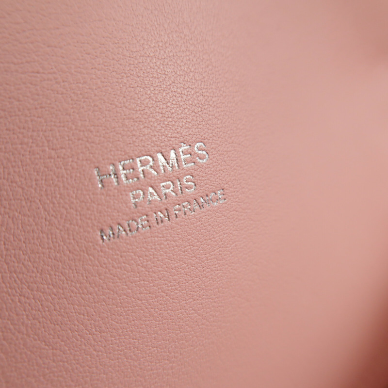 HERMES Swift皮革Bolide 27手挽肩背兩用袋Rose Sakura-5