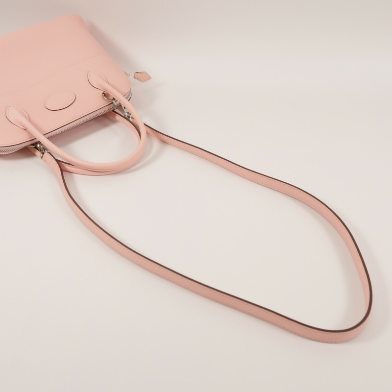 HERMES Swift皮革Bolide 27手挽肩背兩用袋Rose Sakura-8