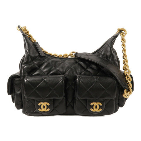 CHANEL 羊皮皮革25C Hobo Bag鏈帶肩背袋