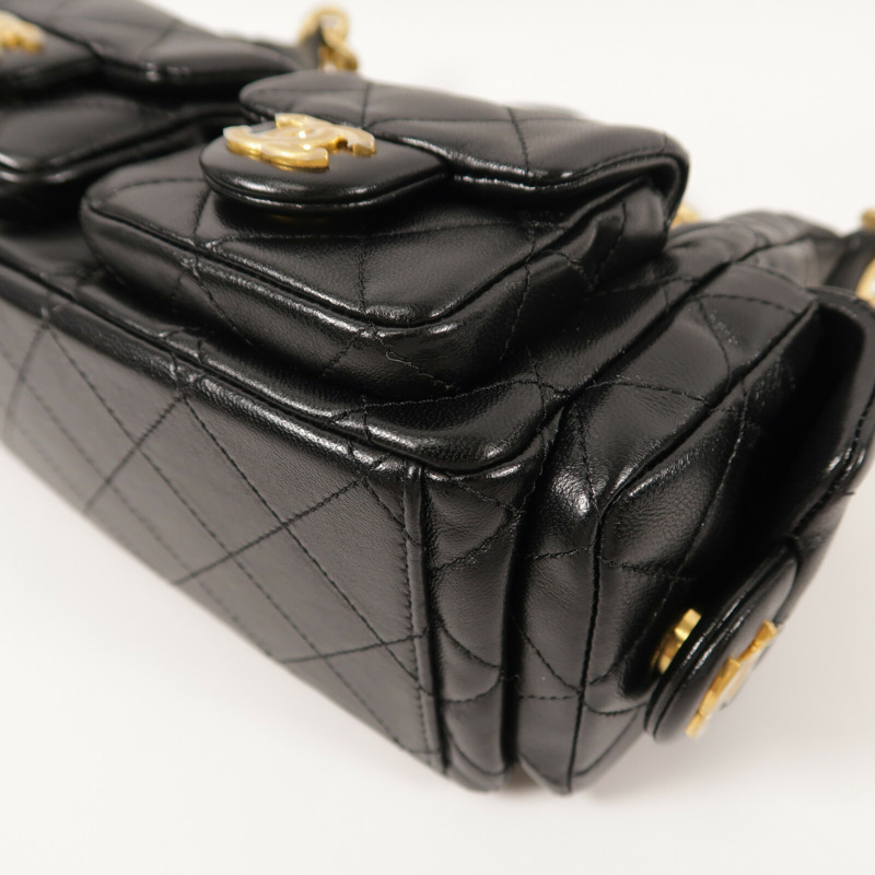 CHANEL 羊皮皮革25C Hobo Bag鏈帶肩背袋-11