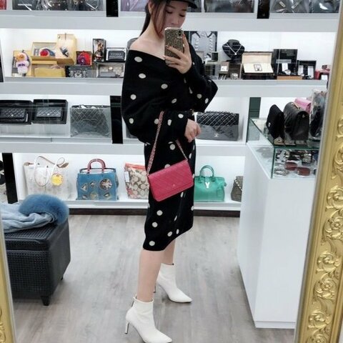 東區正精品㊣CHANEL WOC 香奈兒 桃紅色牛皮銀釦銀鍊肩背手拿斜背包發財包 RZ0157