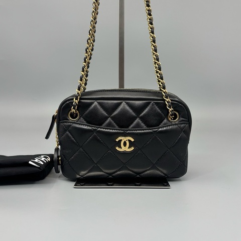 Chanel 香奈兒 金幣相機單肩包 銅牌芯片