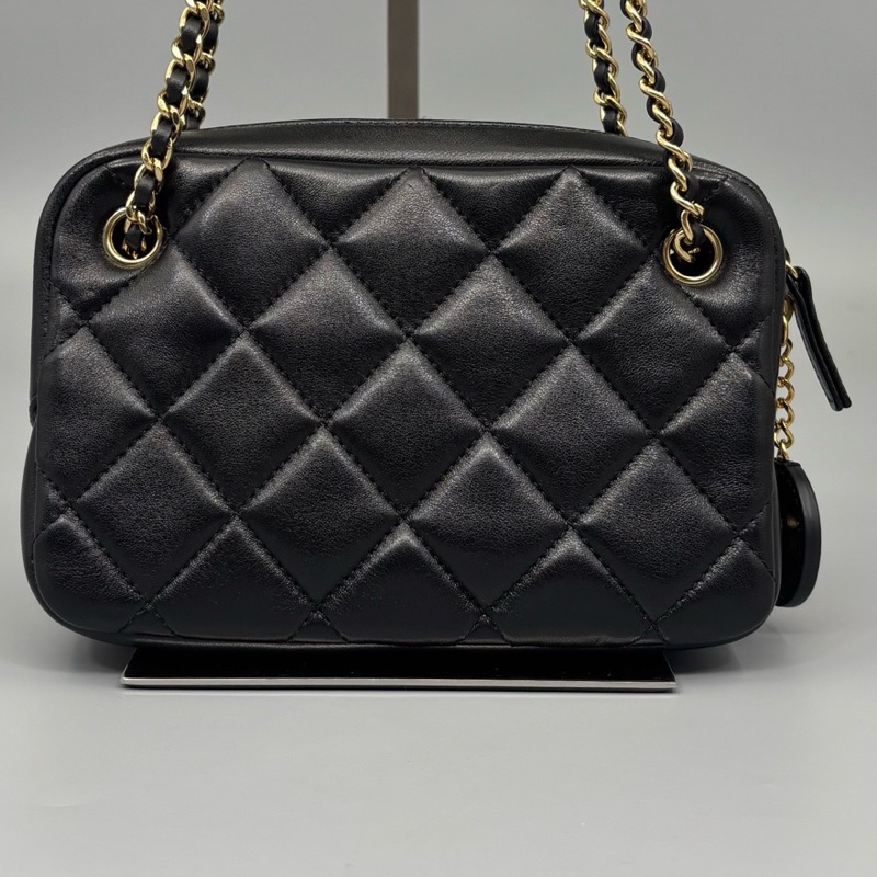 Chanel 香奈兒 金幣相機單肩包 銅牌芯片-9