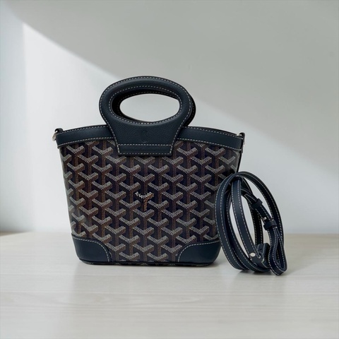 莉亞精品♡Goyard 水桶包 深藍 近新美包