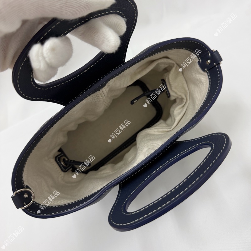莉亞精品♡Goyard 水桶包 深藍 近新美包-8