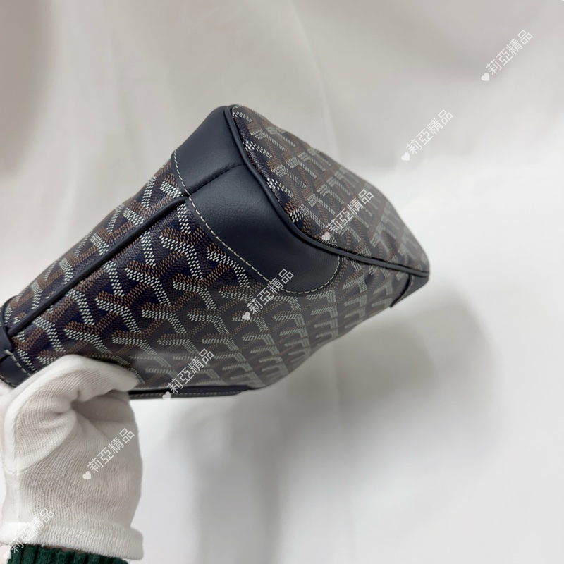 莉亞精品♡Goyard 水桶包 深藍 近新美包-9