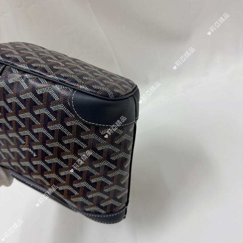 莉亞精品♡Goyard 水桶包 深藍 近新美包-10