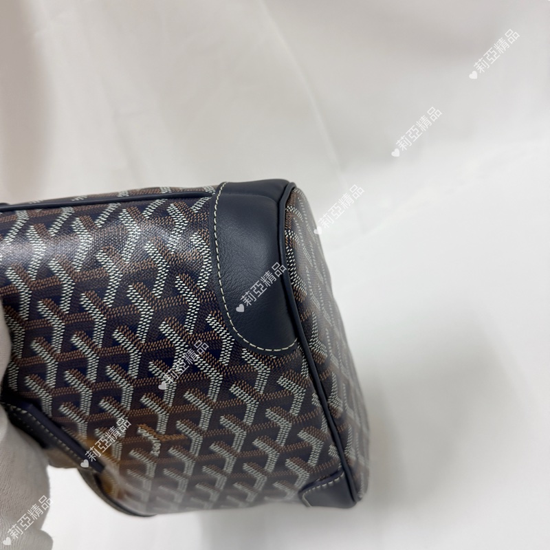 莉亞精品♡Goyard 水桶包 深藍 近新美包-12