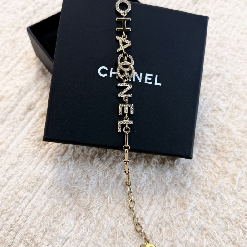 99新✨ 香奈兒/CHANEL 風格的字母雙C手鍊 細鏈條+龍蝦扣 風格偏精緻通勤日常百搭-2