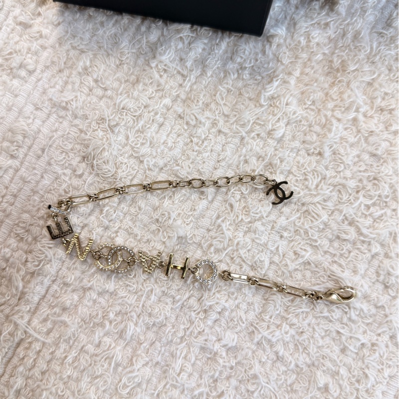 99新✨ 香奈兒/CHANEL 風格的字母雙C手鍊 細鏈條+龍蝦扣 風格偏精緻通勤日常百搭-3