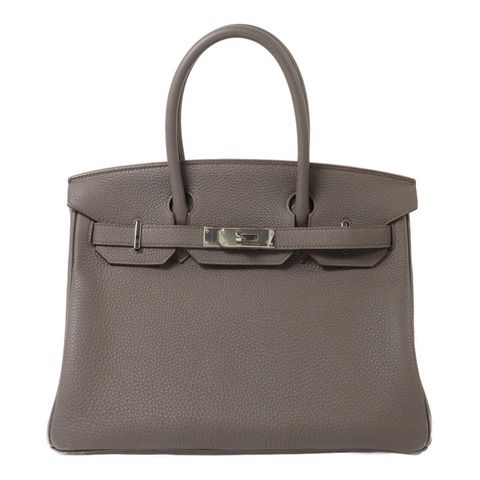 HERMES Togo皮革Birkin 30手挽袋Etain
