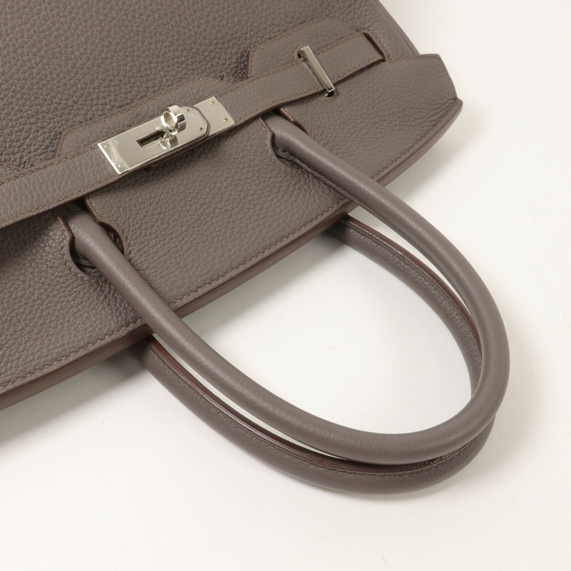 HERMES Togo皮革Birkin 30手挽袋Etain-7