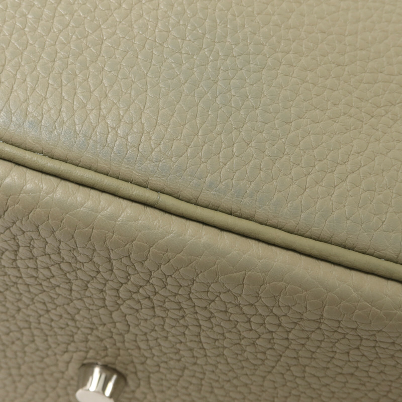 HERMES Clemence皮革Lindy 26手挽肩背兩用袋Sauge-14