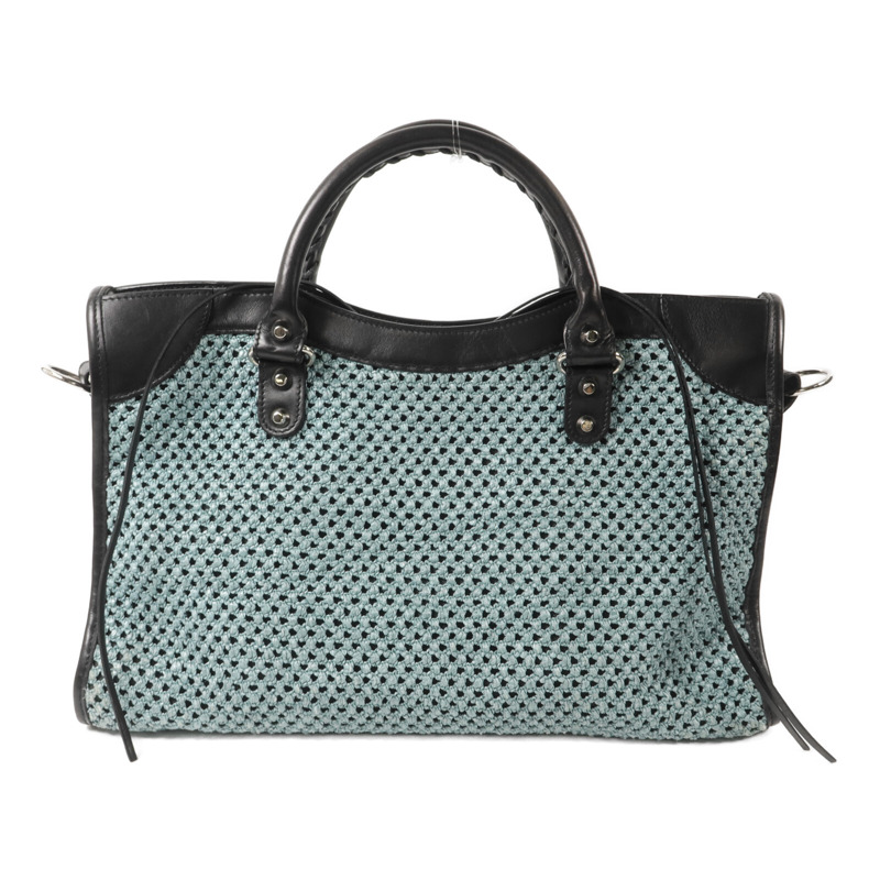 BALENCIAGA 牛皮皮革/Raffia Neo Classic City手挽肩背兩用袋-1