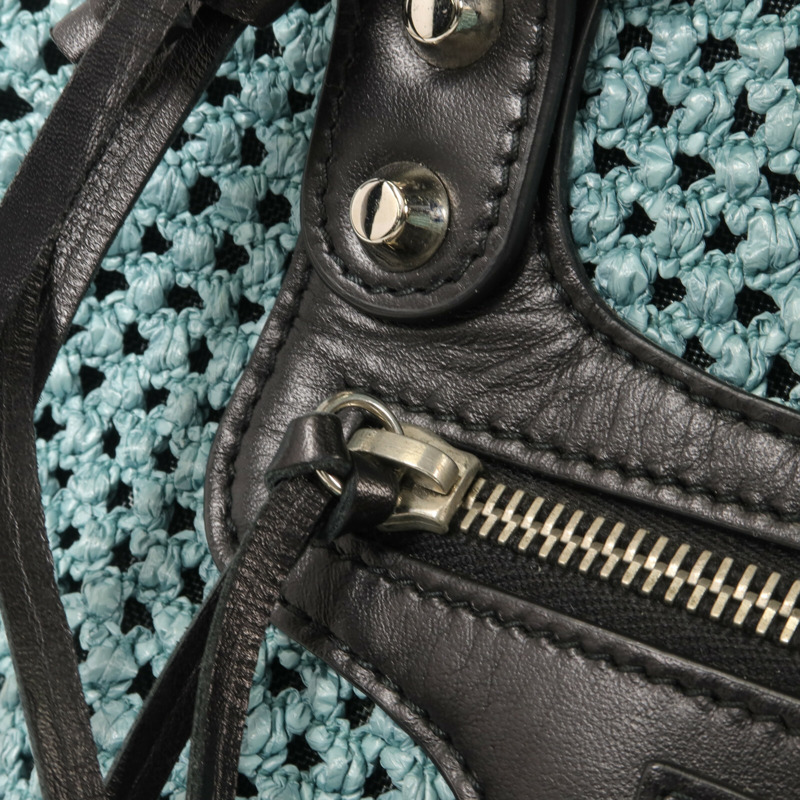 BALENCIAGA 牛皮皮革/Raffia Neo Classic City手挽肩背兩用袋-8