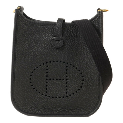 HERMES Clemence皮革Evelyne TPM肩背袋Noir