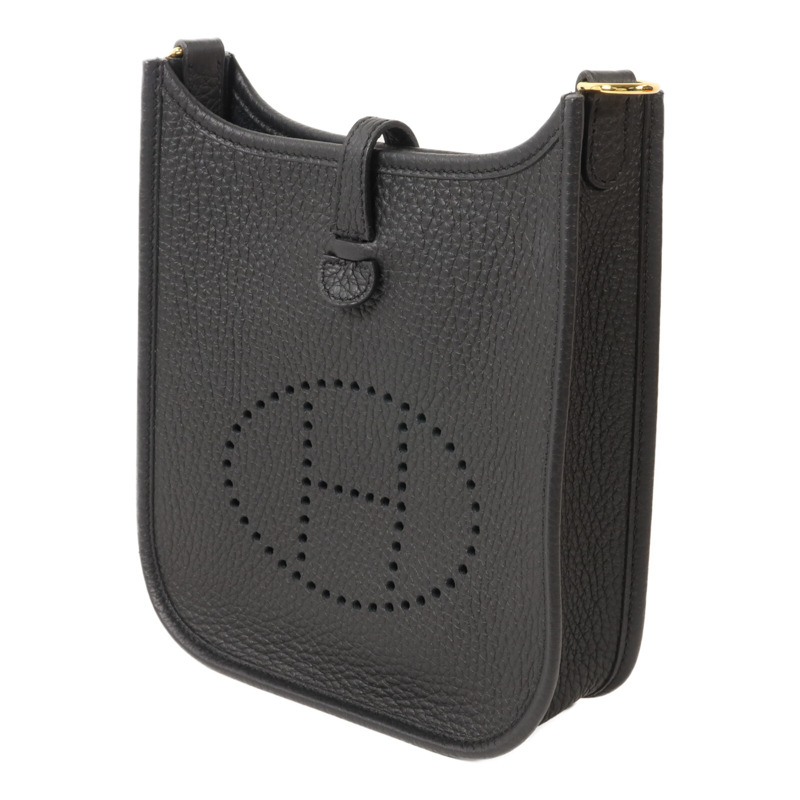 HERMES Clemence皮革Evelyne TPM肩背袋Noir-2