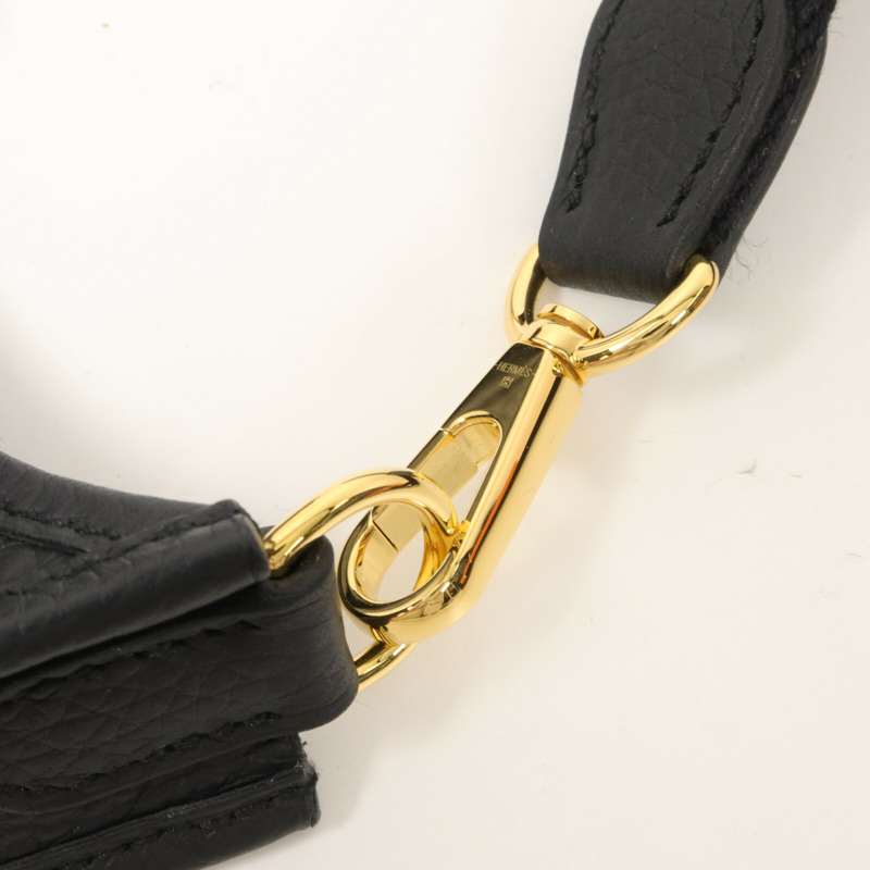 HERMES Clemence皮革Evelyne TPM肩背袋Noir-9