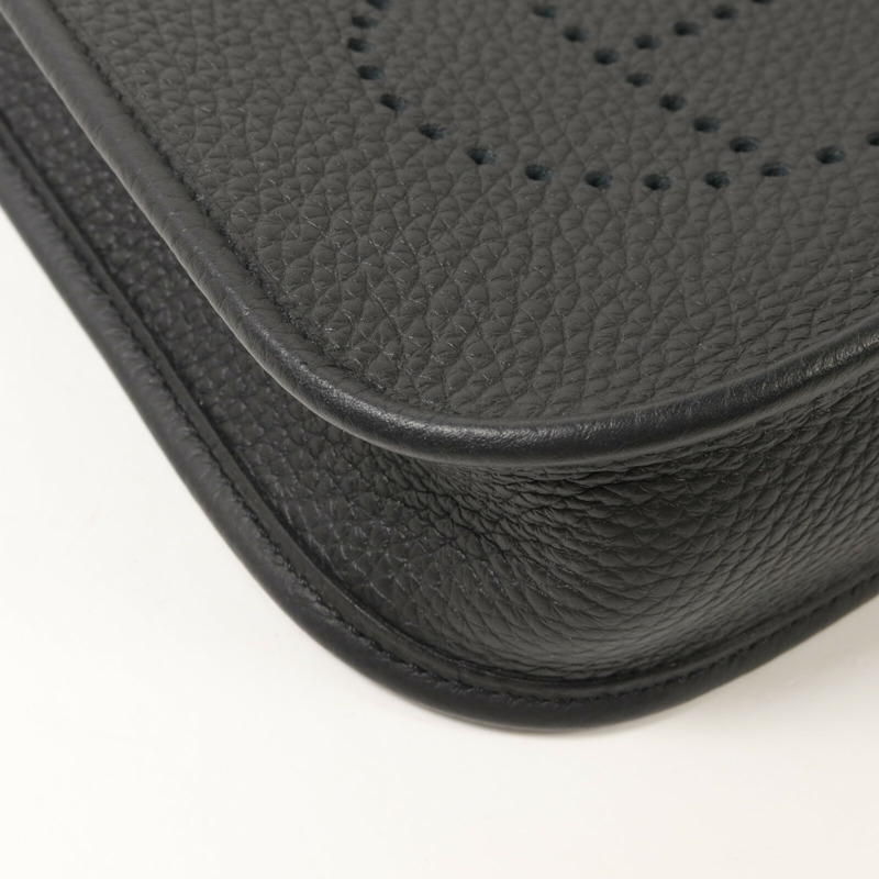 HERMES Clemence皮革Evelyne TPM肩背袋Noir-10