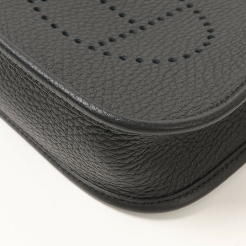 HERMES Clemence皮革Evelyne TPM肩背袋Noir-11