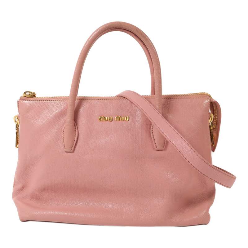 Miu Miu 牛皮皮革Madras手挽肩背兩用袋-0