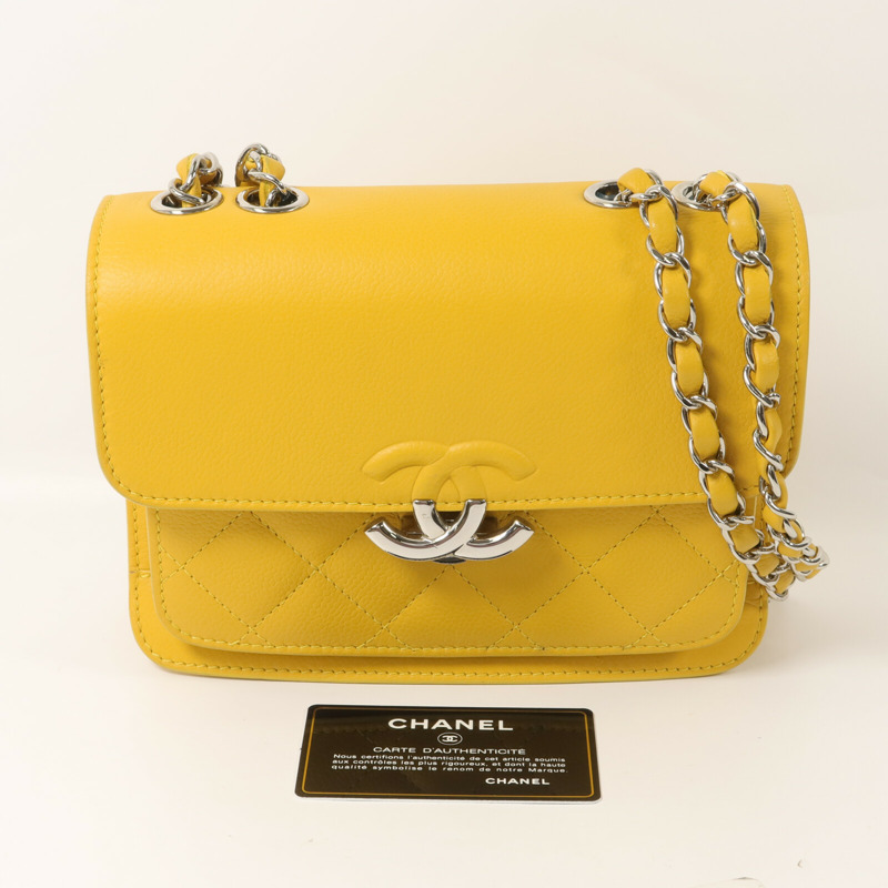 CHANEL 牛皮皮革Shoulder Bag鏈帶肩背袋-9