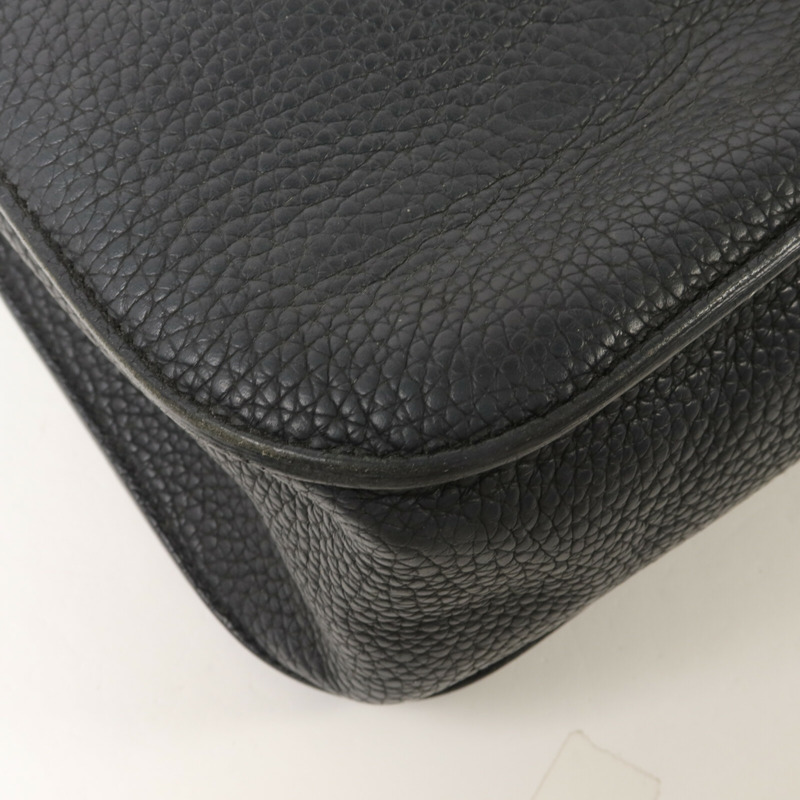 HERMES Clemence皮革Halzan 31手挽肩背兩用袋Noir-9