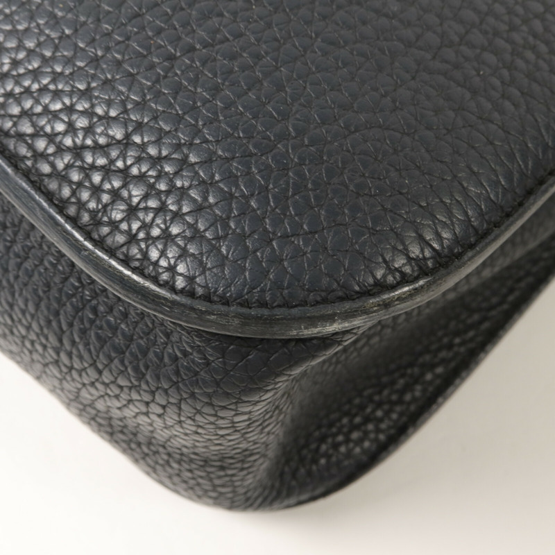 HERMES Clemence皮革Halzan 31手挽肩背兩用袋Noir-12