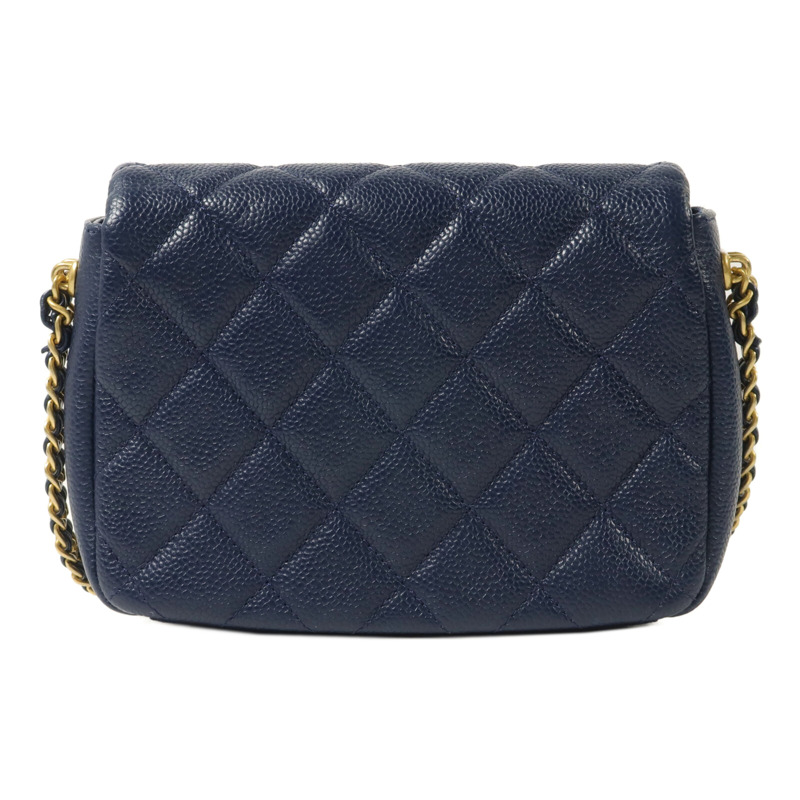CHANEL 牛皮皮革Chain Shoulder鏈帶肩背袋-1