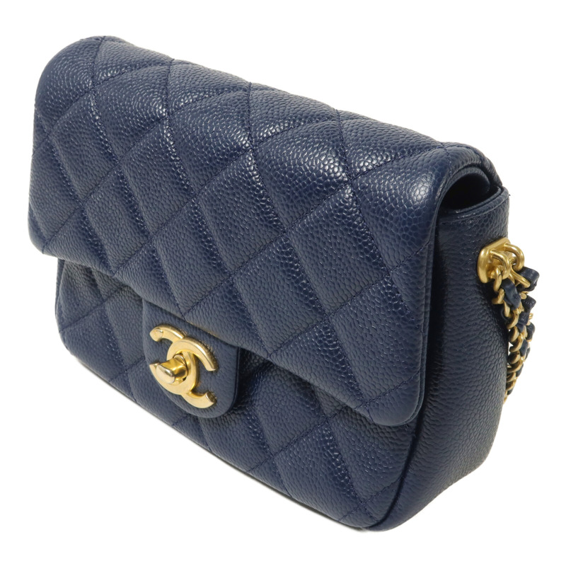 CHANEL 牛皮皮革Chain Shoulder鏈帶肩背袋-2