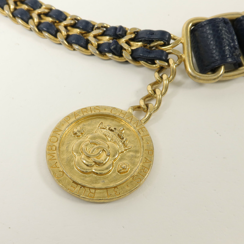 CHANEL 牛皮皮革Chain Shoulder鏈帶肩背袋-8