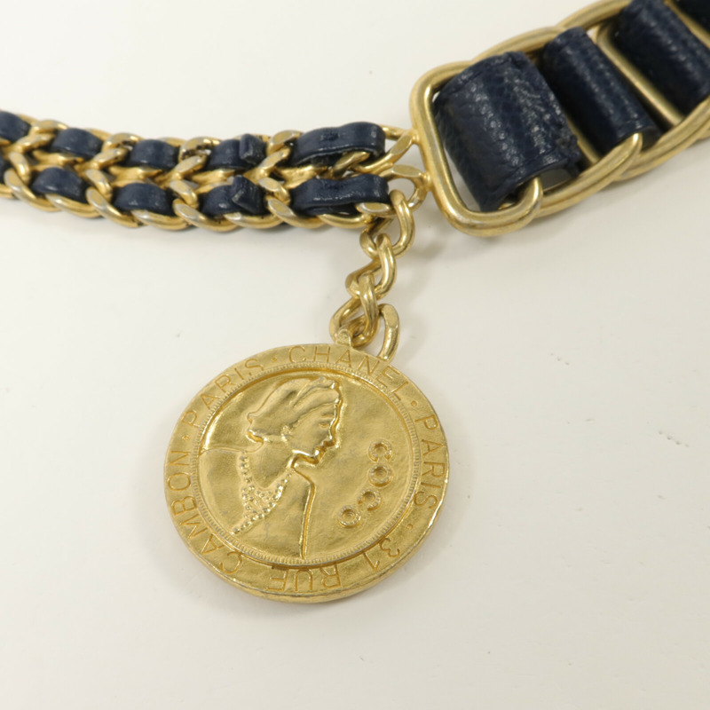 CHANEL 牛皮皮革Chain Shoulder鏈帶肩背袋-9
