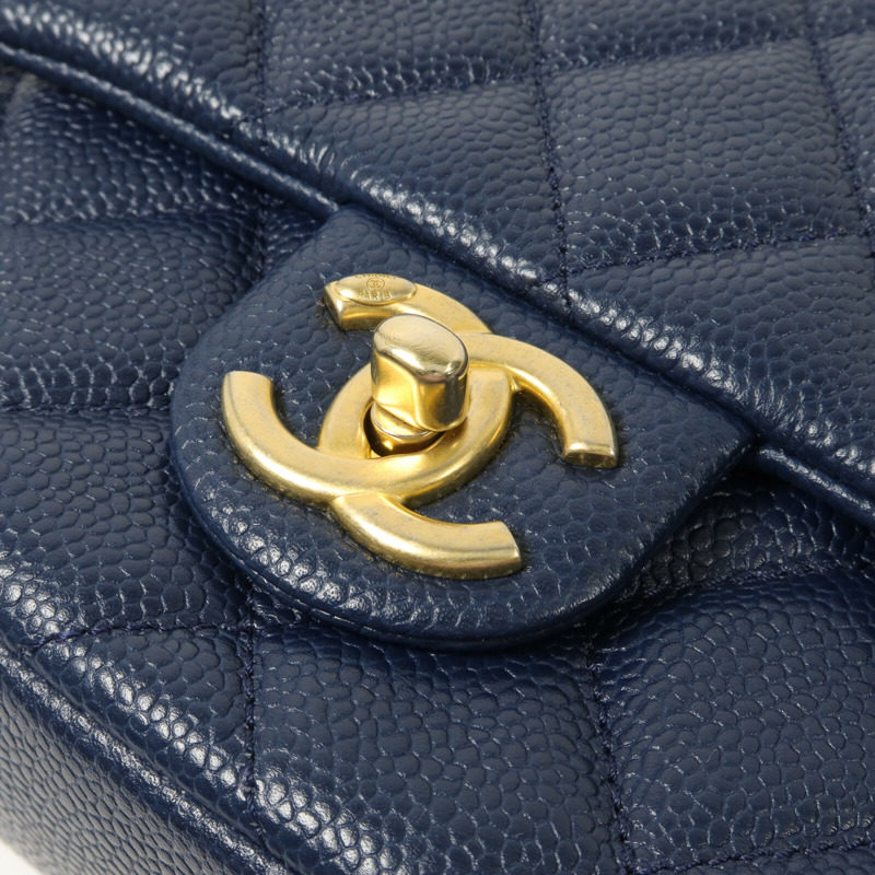 CHANEL 牛皮皮革Chain Shoulder鏈帶肩背袋-10