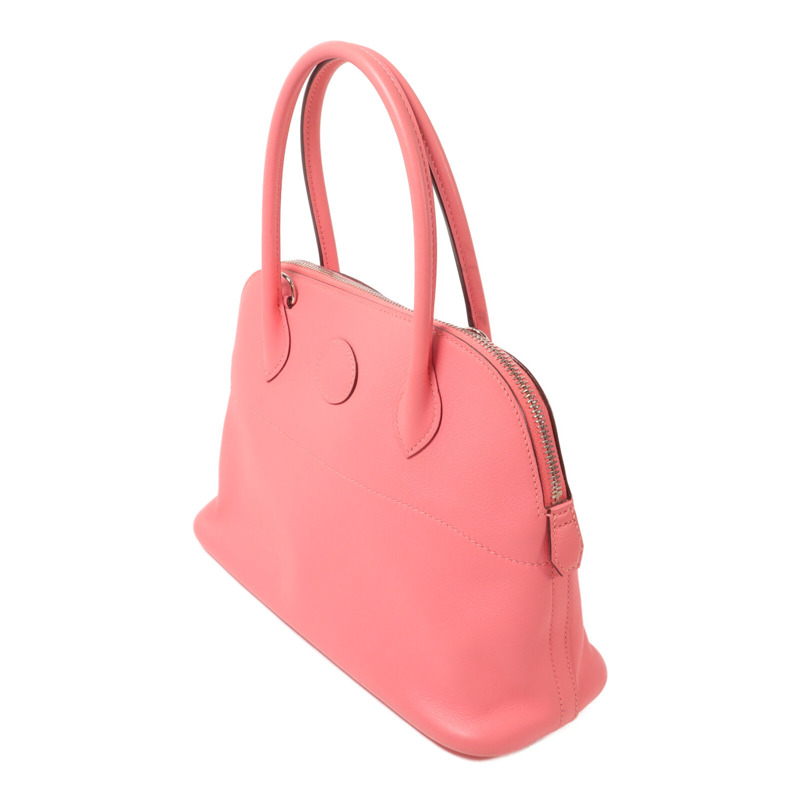 HERMES Swift皮革Bolide 27手挽肩背兩用袋Rose Azalee-2