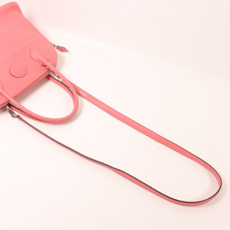 HERMES Swift皮革Bolide 27手挽肩背兩用袋Rose Azalee-7