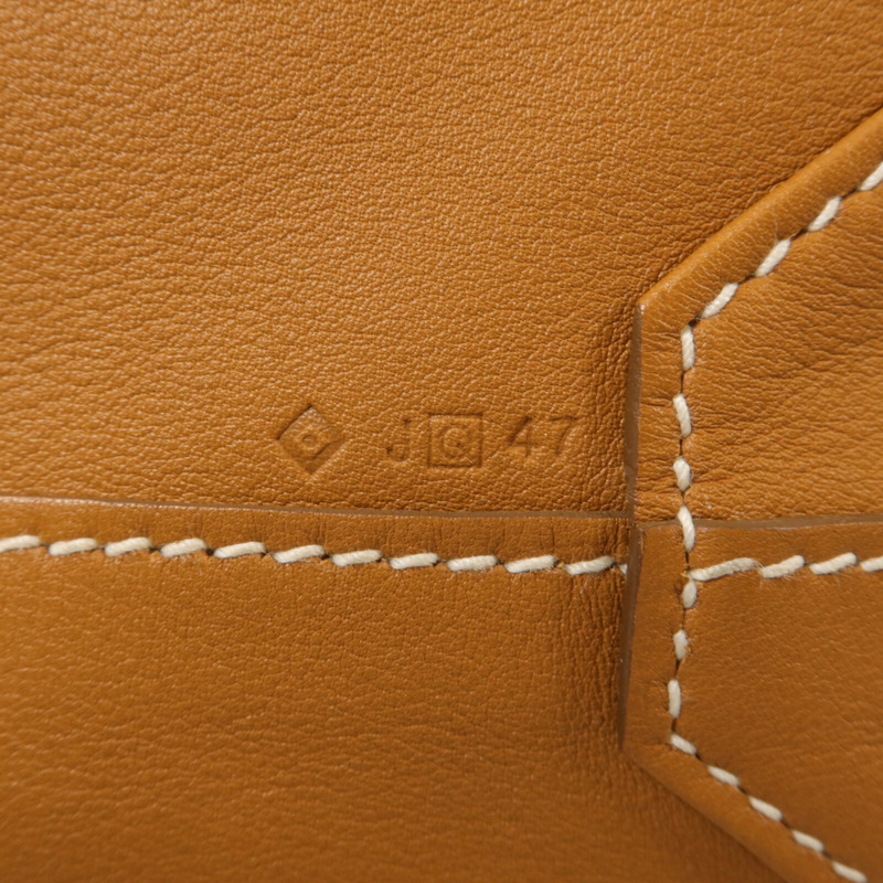 HERMES Swift皮革Double Sens 28肩背袋/手挽袋Gold/Lime-6