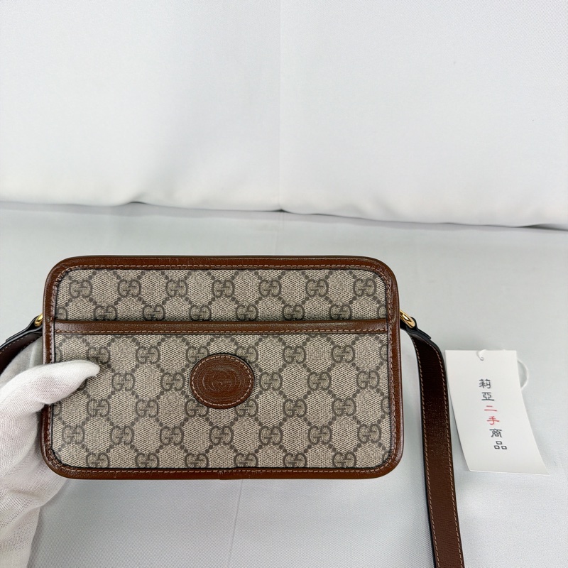 莉亞精品♡ Gucci老花相機包 二手-2