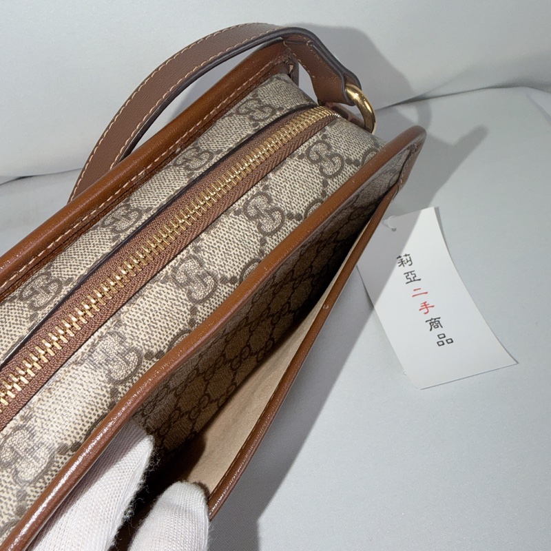 莉亞精品♡ Gucci老花相機包 二手-14