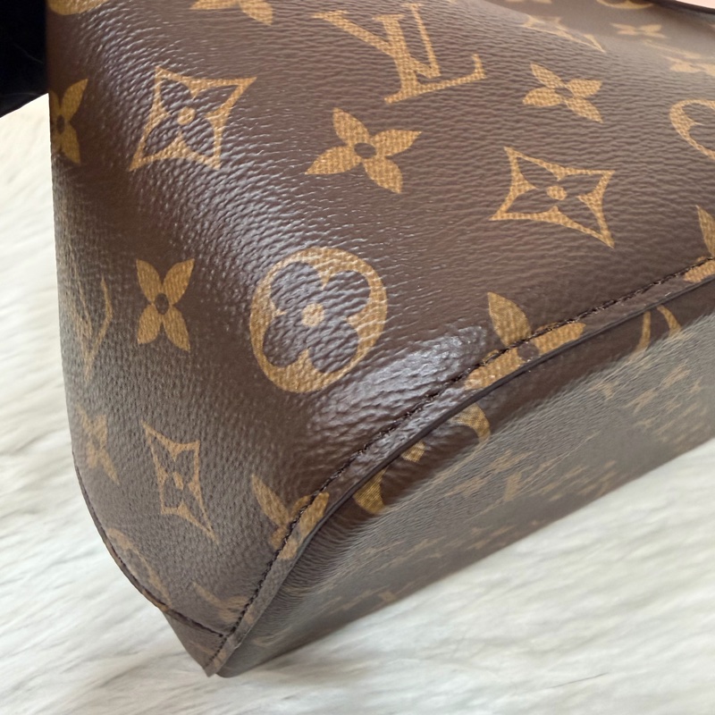 LV M44022 Neo noe 原花 老花 字紋 粉 紅 肩背包 水桶包 香檳包 束口包-5