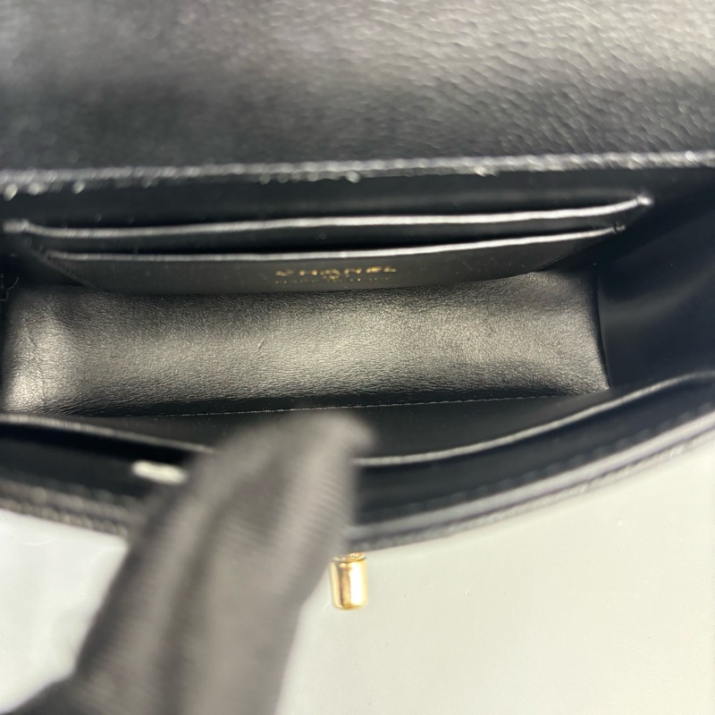 Chanel 香奈兒 黑金Coco Handle Nano鏈條斜挎包-9