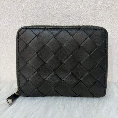 BOTTEGA VENETA BV 749726 橄欖綠色 小羊皮 編織 名片夾 零錢包 短夾 皮夾 零錢袋 信用卡包