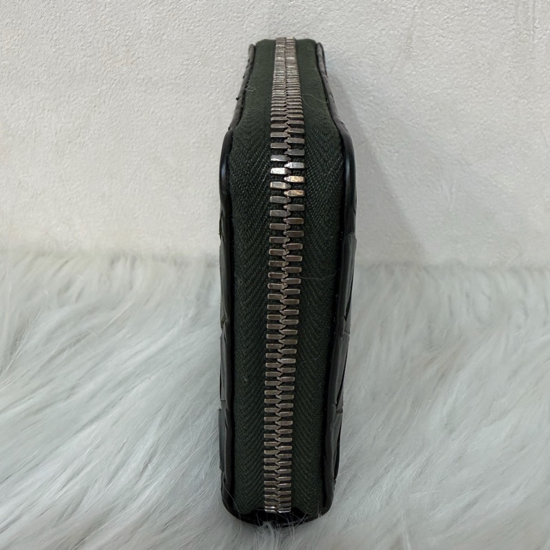 BOTTEGA VENETA BV 749726 橄欖綠色 小羊皮 編織 名片夾 零錢包 短夾 皮夾 零錢袋 信用卡包-3