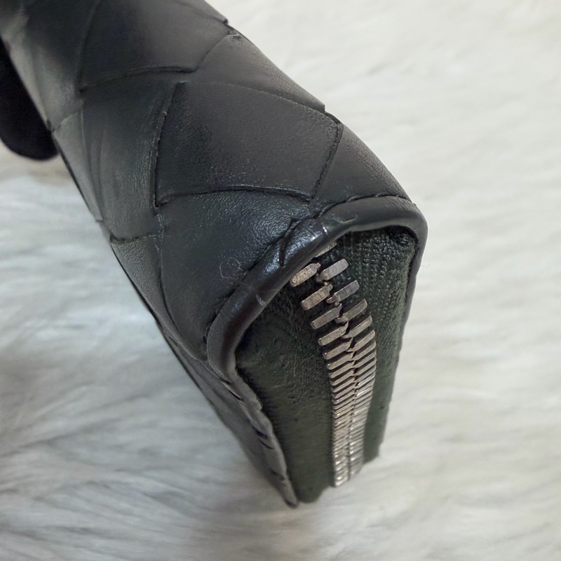BOTTEGA VENETA BV 749726 橄欖綠色 小羊皮 編織 名片夾 零錢包 短夾 皮夾 零錢袋 信用卡包-10