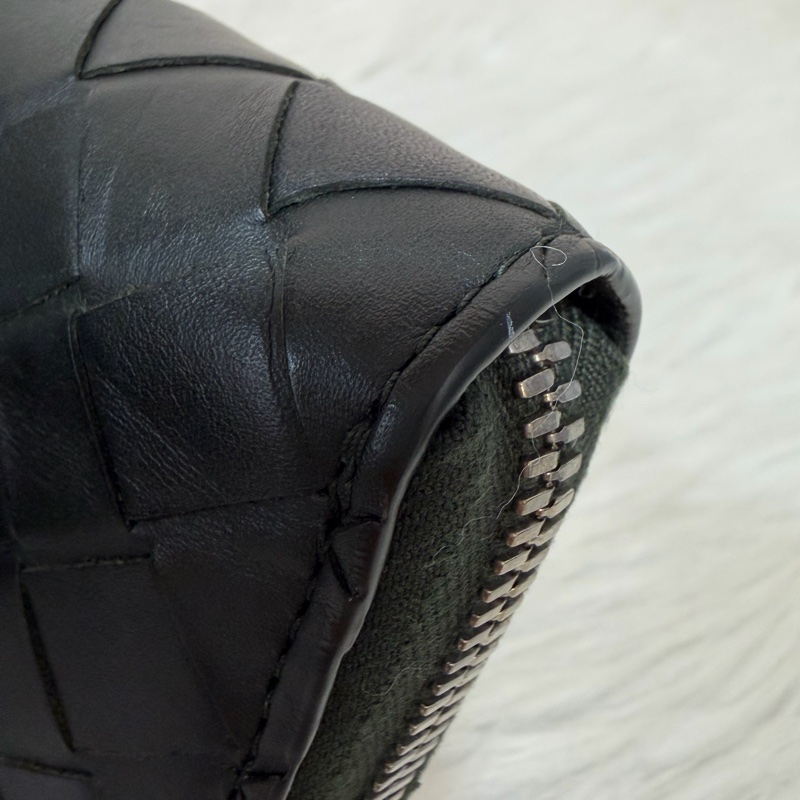 BOTTEGA VENETA BV 749726 橄欖綠色 小羊皮 編織 名片夾 零錢包 短夾 皮夾 零錢袋 信用卡包-11