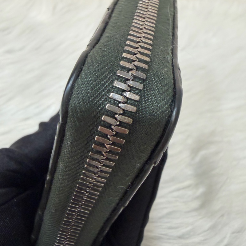 BOTTEGA VENETA BV 749726 橄欖綠色 小羊皮 編織 名片夾 零錢包 短夾 皮夾 零錢袋 信用卡包-13