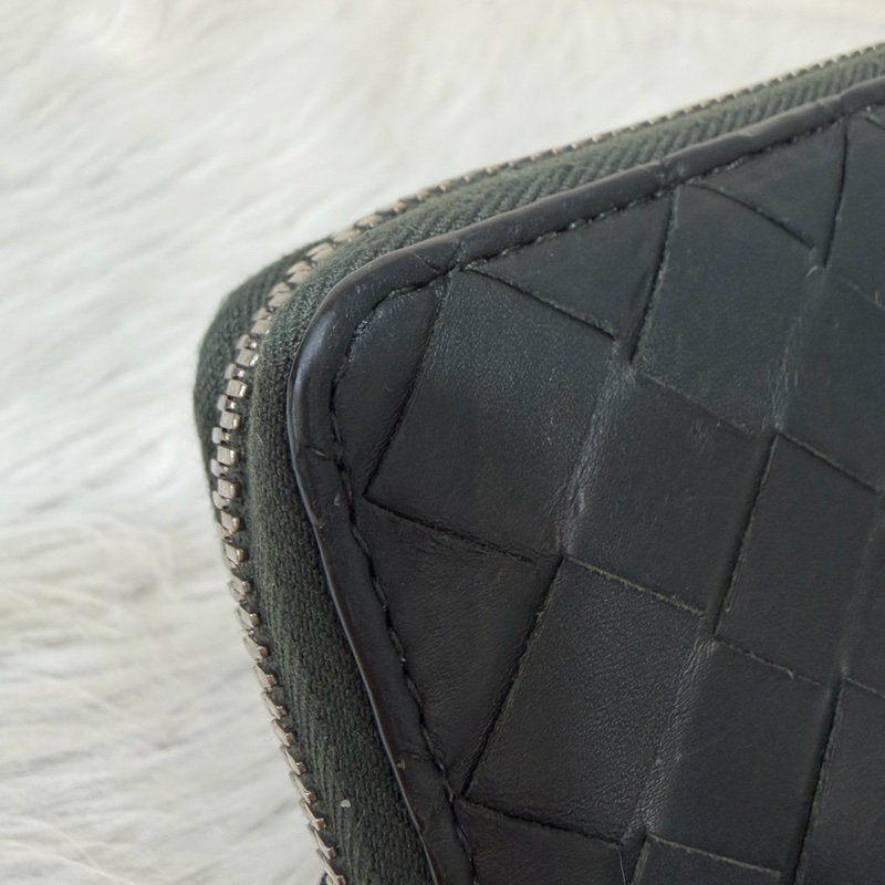 BOTTEGA VENETA BV 749726 橄欖綠色 小羊皮 編織 名片夾 零錢包 短夾 皮夾 零錢袋 信用卡包-15