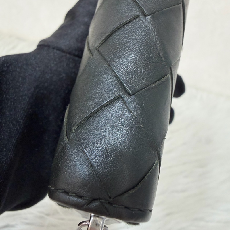 BOTTEGA VENETA BV 749726 橄欖綠色 小羊皮 編織 名片夾 零錢包 短夾 皮夾 零錢袋 信用卡包-22