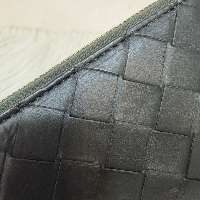BOTTEGA VENETA BV 749726 橄欖綠色 小羊皮 編織 名片夾 零錢包 短夾 皮夾 零錢袋 信用卡包-25
