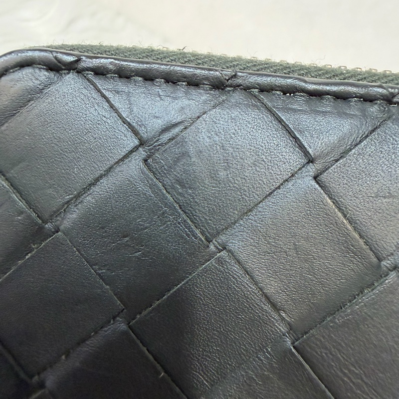 BOTTEGA VENETA BV 749726 橄欖綠色 小羊皮 編織 名片夾 零錢包 短夾 皮夾 零錢袋 信用卡包-26