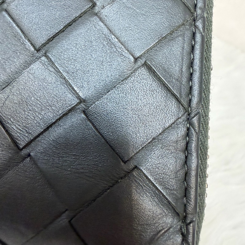BOTTEGA VENETA BV 749726 橄欖綠色 小羊皮 編織 名片夾 零錢包 短夾 皮夾 零錢袋 信用卡包-27